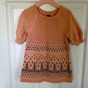 Tea knit cotton dress size 2t color dusty rose and black